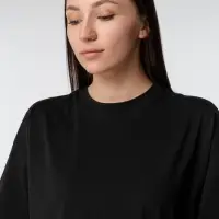 Футболка оверсайз женская Boxy Women, черная, размер L