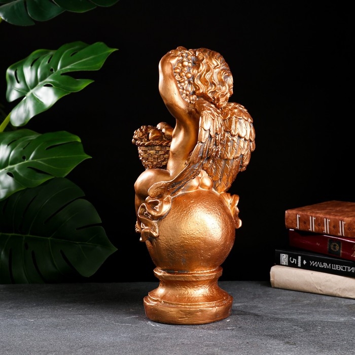 Фигура Фигура "Ангел с корзиной" бронза 19х20х42см