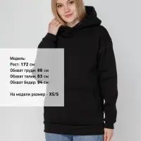 Худи унисекс Full Swing, черное, размер XL/XXL Худи унисекс Full Swing, черное, размер XL/XXL