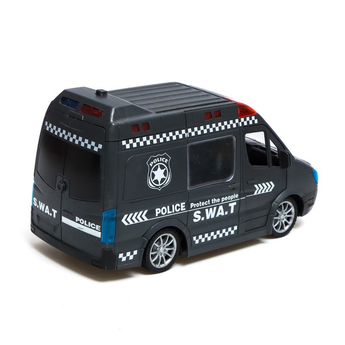 Машина радиоуправляемая &laquo;Спецназ&raquo;, работает от батареек, свет и звук, цвет чёрный