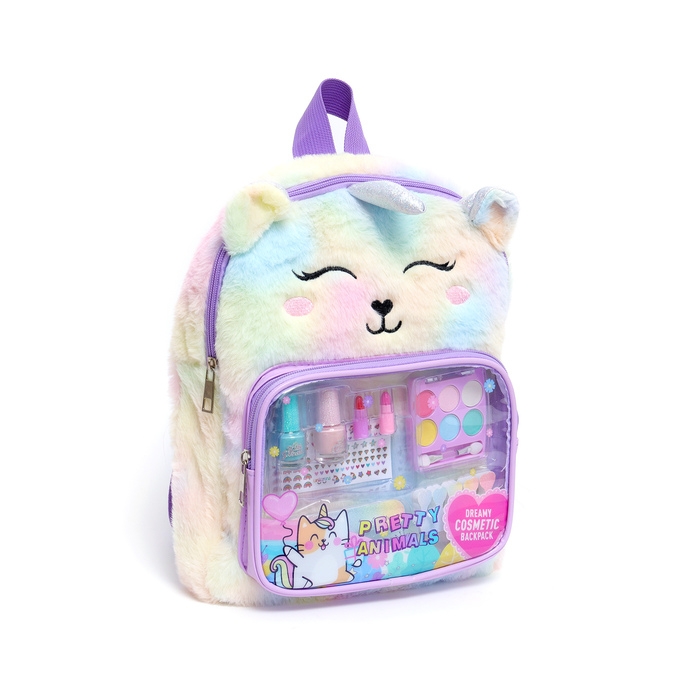 Набор косметики для девочки, рюкзак Набор косметики для девочки, рюкзак "Единорог", с наклейками