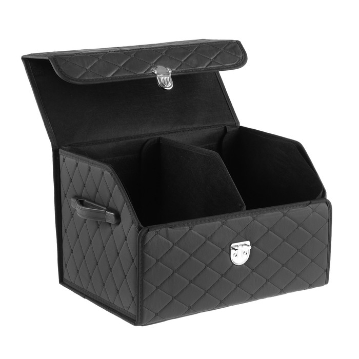 Органайзер кофр в багажник автомобиля, саквож 45&times;32&times;30 см, экокожа, с замком