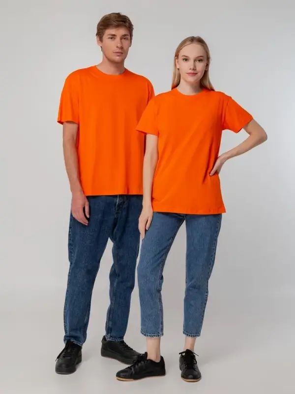 Футболка унисекс T-bolka 140, оранжевая, размер M