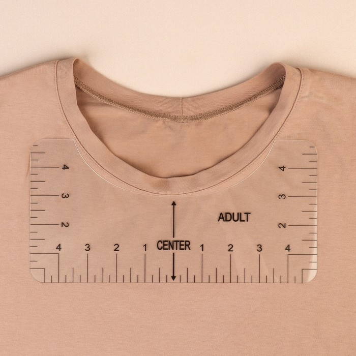 Набор линеек для раскроя горловины, 4 шт, 25,4 &times; 6,35/8,9/11,5/12,7 см, цвет прозрачный