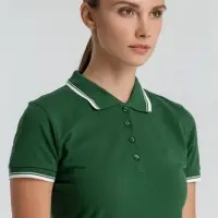 Рубашка поло женская Practice women 270 зеленая с белым, размер XL