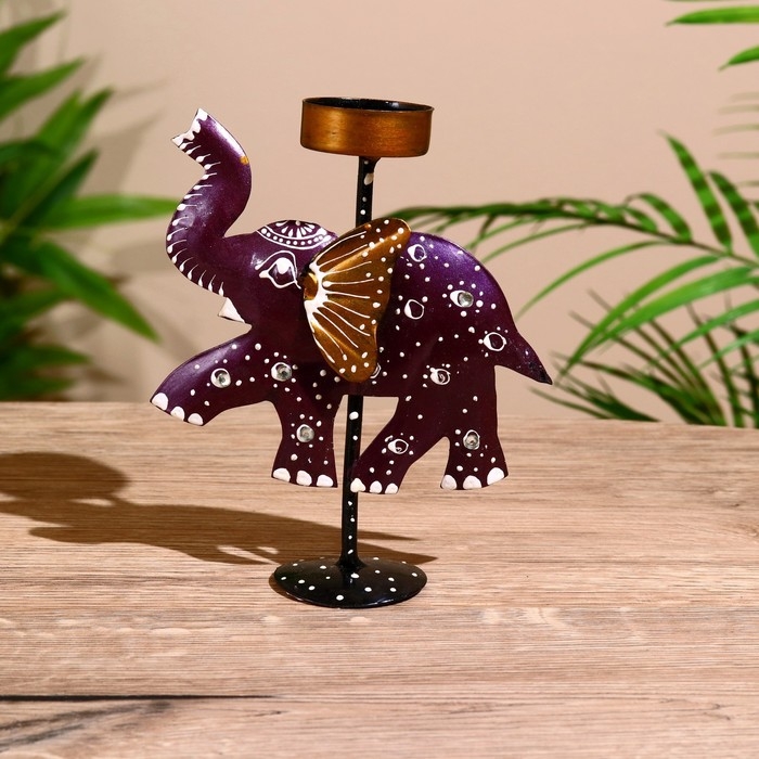 Подсвечник "Слоник" металл 23 см