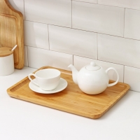 Блюдо для подачи Доляна Striata, прямоугольное, 36&times;25 см, бамбук