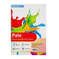 Бумага цветная А4, 50 листов Calligrata Пастель, 5 цветов, 80 г/м&sup2;