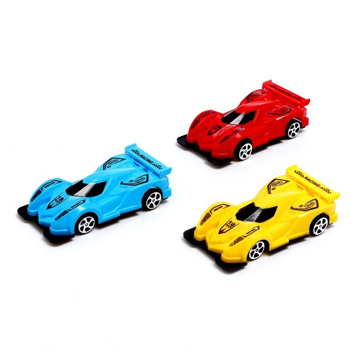 Набор инерционных машин &laquo;Рейсер&raquo;, 3 штуки, МИКС