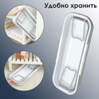 Ведро для уборки складное, 63&times;25&times;20 см (дно 53&times;17 см), цвет серый