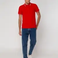 Рубашка поло Virma Stripes, красная, размер M