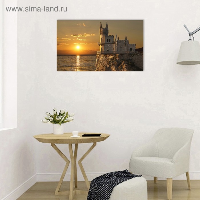 Картина на холсте "Замок Ласточкино гнездо" 60*100 см