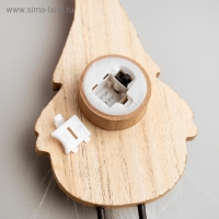 Светодиодная фигура &laquo;Дед Мороз&raquo; 7 &times; 22 &times; 5 см, дерево, батарейки CR2032 (в комплекте), свечение тёплое белое