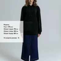 Худи унисекс Prima Vista, черное, размер XL