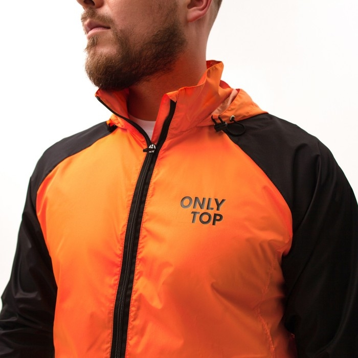 Ветровка ONLYTOP унисекс с сумкой orange, р. 42