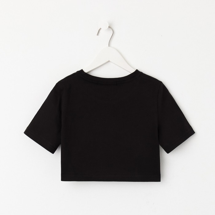 Футболка детская укороченная KAFTAN "Basic line", р. 28 (86-92 см), черный