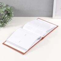 Фотоальбом на 200 фото 10х15 см кожзам "Цветочная текстура" бумажные листы коричневый 5х23х22 см   1