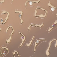 Наклейки для ногтей «Блики», объёмные, металлизированные, со стразами и бусинами, цвет золотистый Наклейки для ногтей «Блики», объёмные, металлизированные, со стразами и бусинами, цвет золотистый