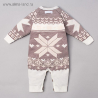 Комбинезон вязаный Крошка Я "Снежинка" рост 62-68 см