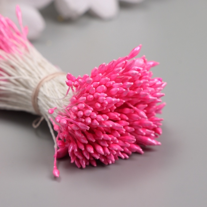 Тычинки для искусственных цветов глянец Тычинки для искусственных цветов глянец "Рисинки" ярко-розовый набор 360 шт длина 6 см