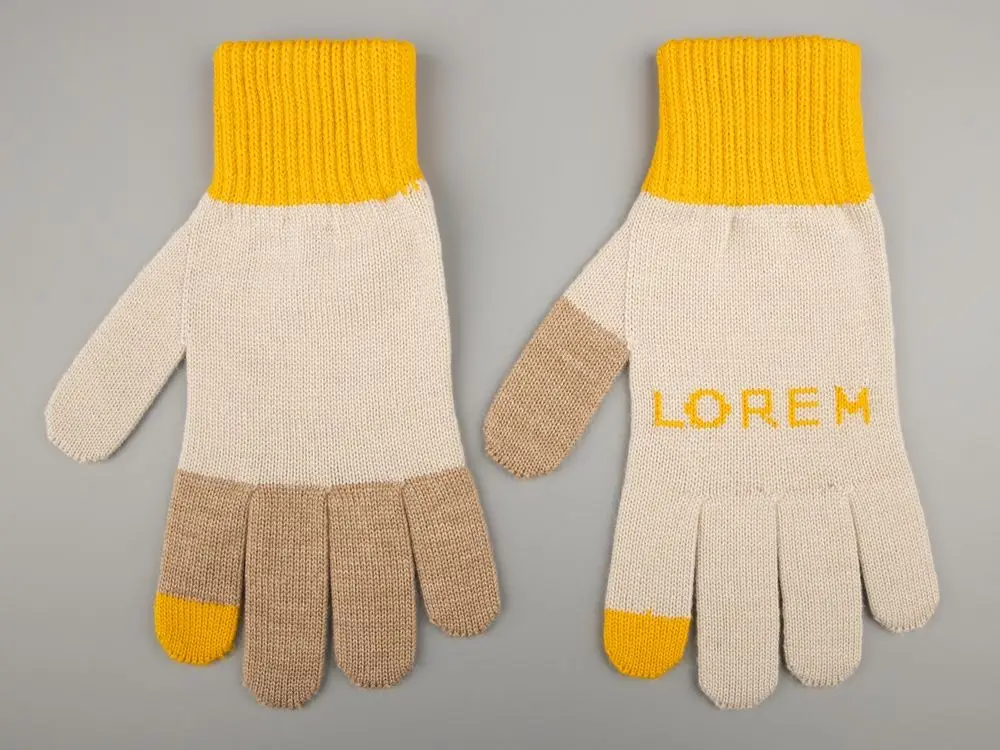 Перчатки вязаные Guanti на заказ, полушерсть, размер S/M