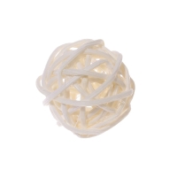 Шар декоративный из лианы, набор 5 шт., размер 1 шт. &mdash; 3 см, цвет белый