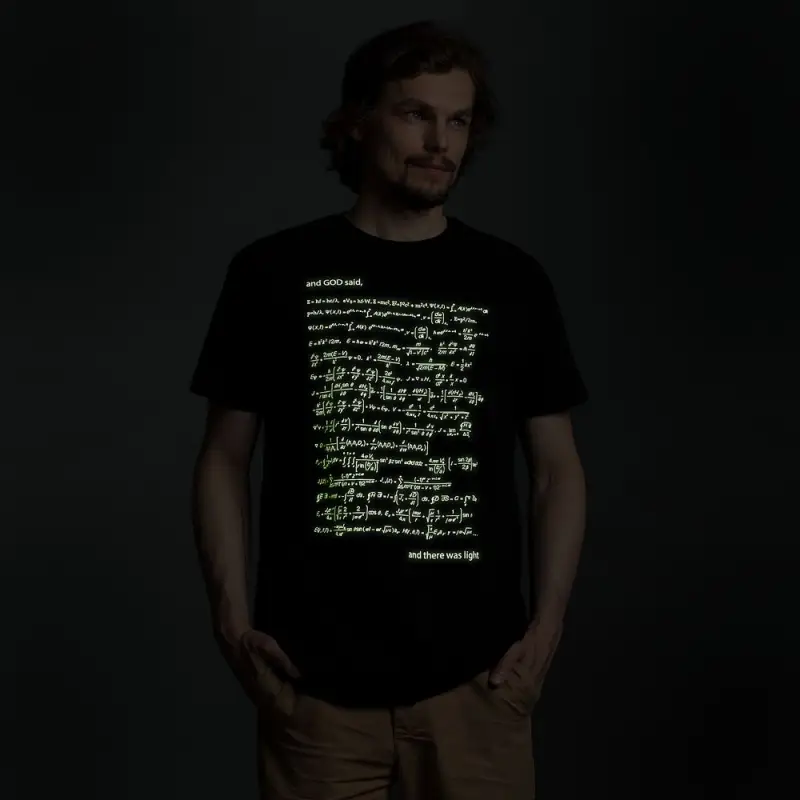 Футболка мужская &laquo;Да будет свет&raquo;, со светящимся принтом, размер 3XL