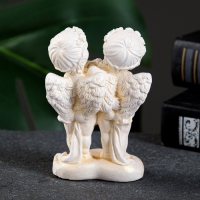 Фигура "Ангелочки с букетом роз на сердце" позолота, 10х7х4см Фигура "Ангелочки с букетом роз на сердце" позолота, 10х7х4см