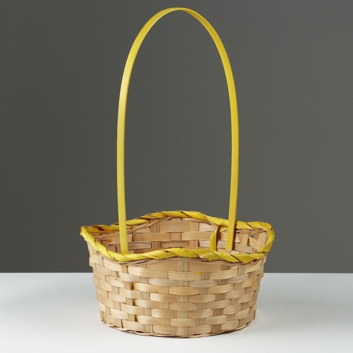 Набор корзин, 19х7,5х9,5/31 см, 22х9х11/34 см, 24х9х11,5/35 см, 3 шт, жёлтые, бамбук