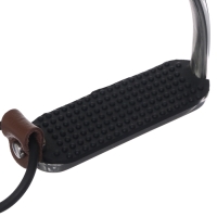 Стремена металлические с резиновыми вставками, хром, набор 2 шт