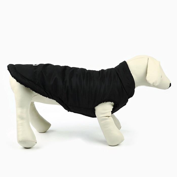 Одежда для собак. Куртка зимняя &laquo;Тёплая зима&raquo;, чёрная, размер L