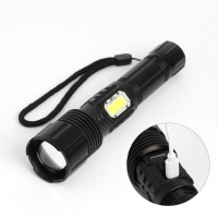 Фонарь ручной аккумуляторный 1500 лм, 4.2 В, 1200 мАч, 200 м, P50, COB, 5 режимов Фонарь ручной аккумуляторный 1500 лм, 4.2 В, 1200 мАч, 200 м, P50, COB, 5 режимов