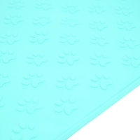 Коврик силиконовый под миску с текстурой, 48 х 30 см, мятный Коврик силиконовый под миску с текстурой, 48 х 30 см, мятный