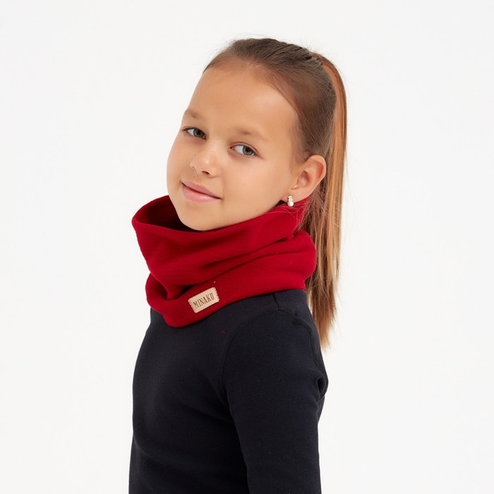 Снуд детский флисовый MINAKU р-р 50-58, цв.малиновый