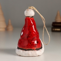 Колокольчик керамика "Дедушка Мороз в большом колпаке" 6,5х6,5х10,5 см Колокольчик керамика "Дедушка Мороз в большом колпаке" 6,5х6,5х10,5 см