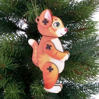 Новогодняя подвеска &laquo;Новый год! Котик&raquo;