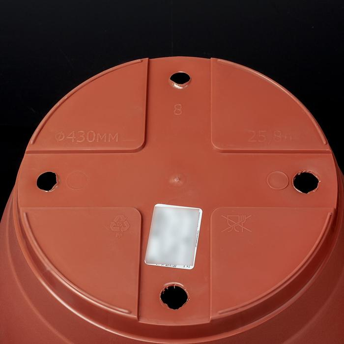 Горшок с поддоном &laquo;Борнео&raquo;, 25,8 л, цвет терракотовый