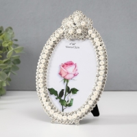 Фоторамка металл, стекло 10х15 см "Жемчужное колье" стразы 2х12,2х19 см Фоторамка металл, стекло 10х15 см "Жемчужное колье" стразы 2х12,2х19 см