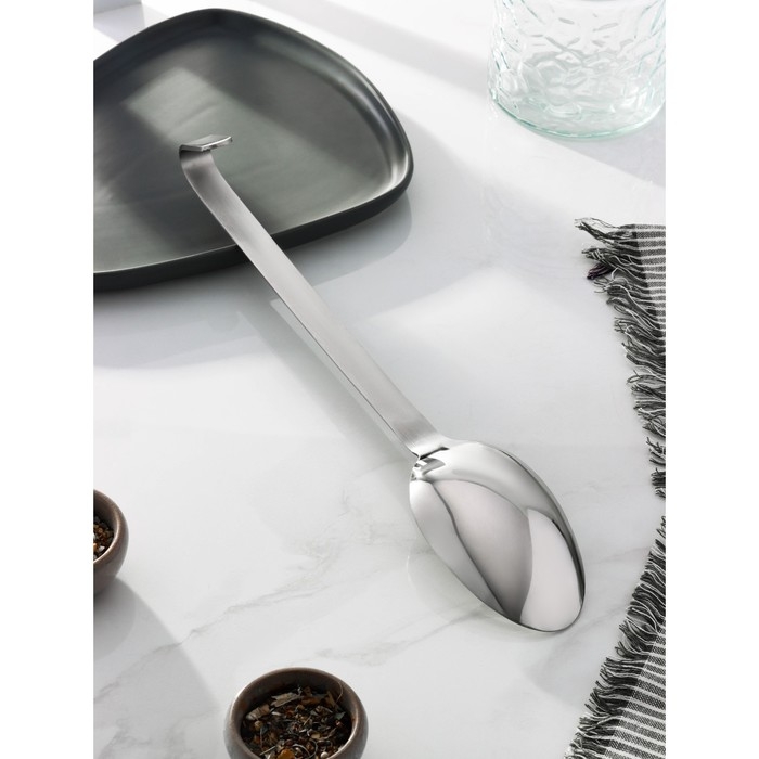 Ложка гарнирная из нержавеющей стали Доляна &laquo;Индия&raquo;, 37&times;7 см, толщина 3 мм