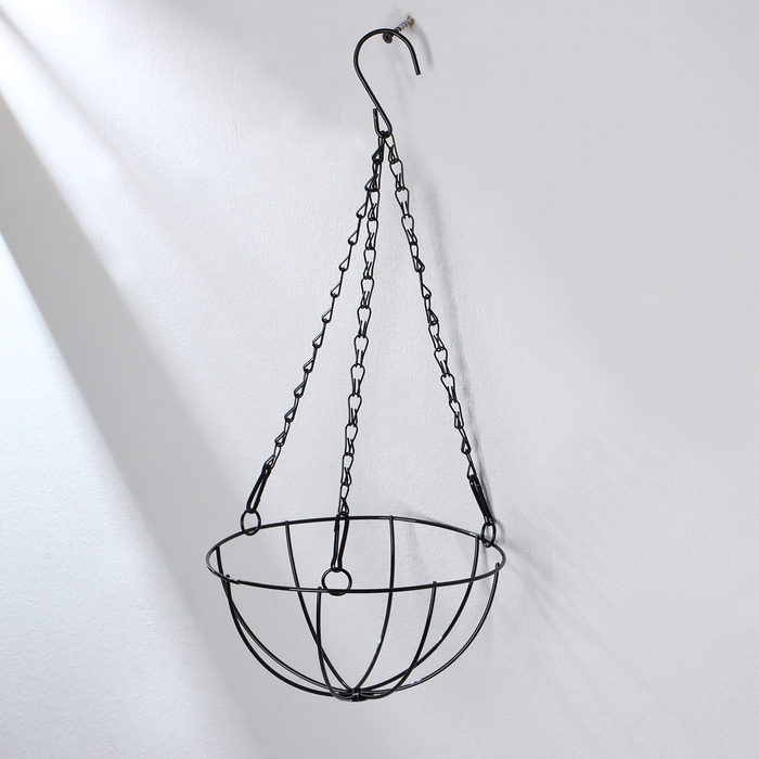 Кашпо подвесное, d = 20 см, с кокосовым вкладышем, &laquo;Полусфера&raquo;