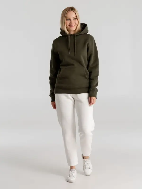 Толстовка с капюшоном унисекс King, хаки, размер XS Толстовка с капюшоном унисекс King, хаки, размер XS