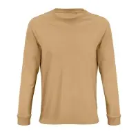 Футболка унисекс с длинным рукавом Pioneer LSL, бежевая, размер XL Футболка унисекс с длинным рукавом Pioneer LSL, бежевая, размер XL