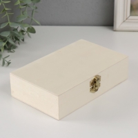 Шкатулка дерево под роспись "Прямоугольная" замок пряжка 18х11х4,5 см Шкатулка дерево под роспись "Прямоугольная" замок пряжка 18х11х4,5 см