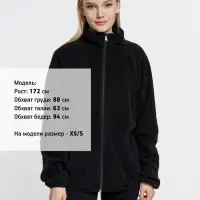 Куртка флисовая унисекс Fliska, черная, размер M/L