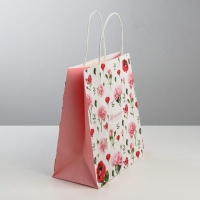 Пакет подарочный крафт, упаковка, &laquo;Мечтай!&raquo;, 22 х 25 х 12 см