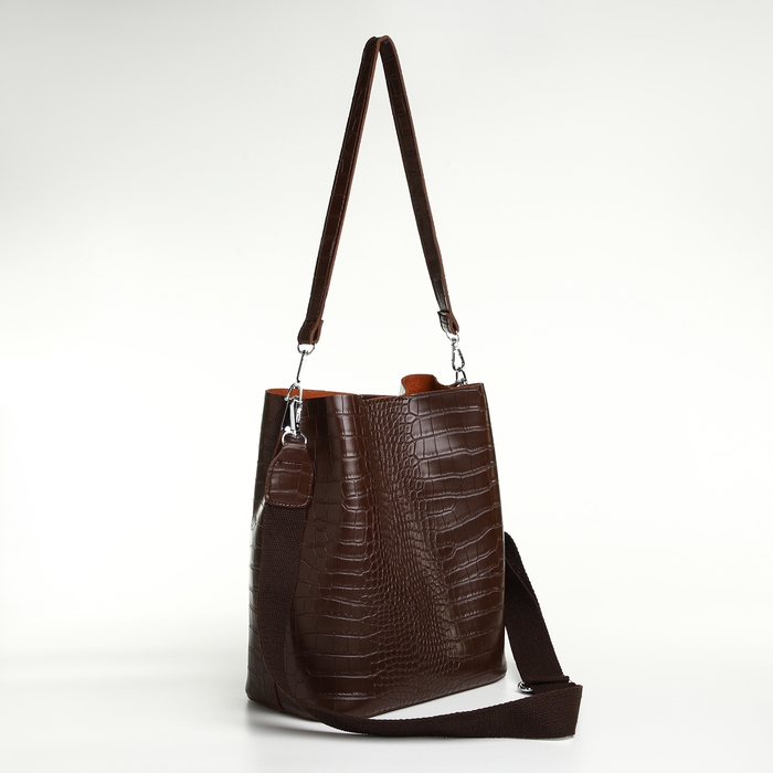 Сумка женская на магните TEXTURA, средний размер, цвет коричневый Сумка женская на магните TEXTURA, средний размер, цвет коричневый