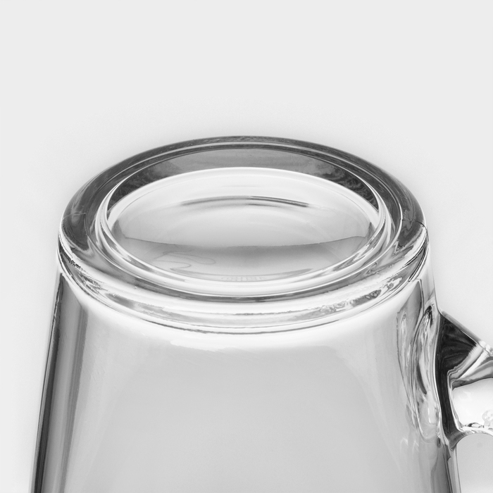 Кружка стеклянная &laquo;Нэро&raquo;, 300 мл, цвет напыления золотой