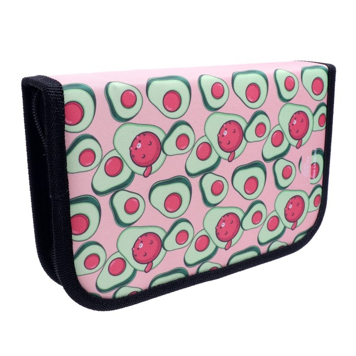 Пенал 1 секция, 130 х 210 х 40 мм, 2 откидные планки, тканевый, Calligrata TOP, Content Пенал 1 секция, 130 х 210 х 40 мм, 2 откидные планки, тканевый, Calligrata TOP, Content "Авокадо"