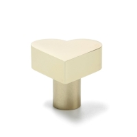 Ручка кнопка мебельная &ldquo;HEART&ldquo;, цвет сатиновое золото