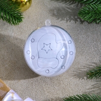 Ёлочное украшение под раскраску &laquo;Варежка&raquo; размер: 8 см; 2 шт., кисть